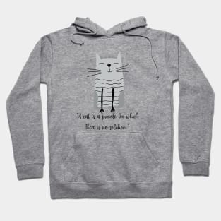 A CAT IS A PUZZLE/ Cat Crazy Lady for Kittens Hoodie